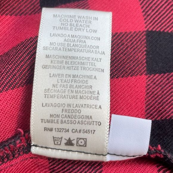 Anthropologie Cloth & Stone Red Buffalo Plaid Flutter Sleeve Dress Size Medium - Picture 6 of 7